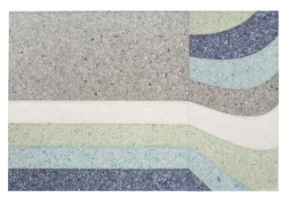 An Image of Gandia Blasco Nuances Rug Curve Nalad Blue 200 x 300cm