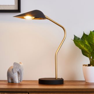 An Image of Savona Task Table Lamp Black Black