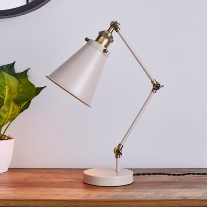 An Image of Logan Task Table Lamp Grey