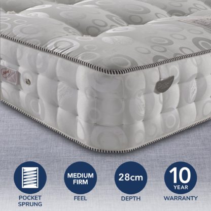 An Image of Pocketo 4000 Pocket Sprung Mattress Grey