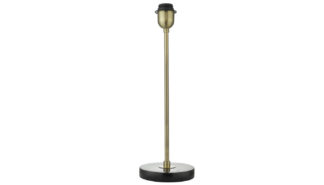 An Image of Heal's Simple Stick Base Black Marble & Antique Brass