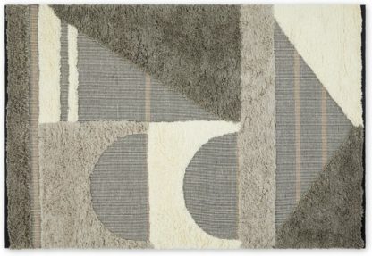 0b9e7a0abf0a26154c43a57c1ca63c9a70c416fd02845e63528016a4d9cd4576.jpg An Image of Lawton Wool Blend Rug, Large 160 x 230cm, Blue Grey