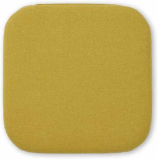 An Image of Dorin Set of 4 Seat Pads, 38 x 38cm, Mustard Yellow