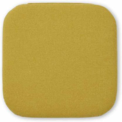 An Image of Dorin Set of 4 Seat Pads, 38 x 38cm, Mustard Yellow