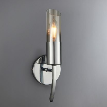 An Image of Corvus Chrome Wall Light Chrome