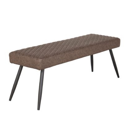 An Image of Montreal Brown Distressed Dining Bench Brown