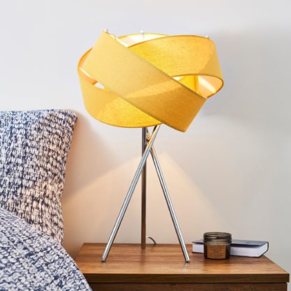 An Image of Elements Harley Ochre Table Lamp Ochre