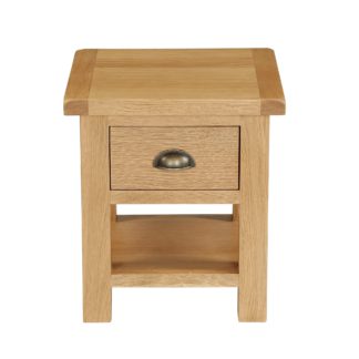 An Image of Sherbourne Oak Lamp Table Natural