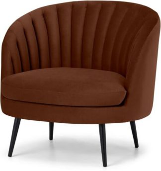 An Image of Sylvie Accent Armchair, Warm Caramel Velvet