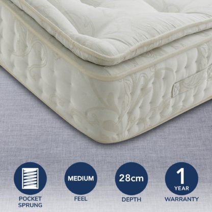 An Image of Signature Pillow Top 2000 Pocket Mattress White