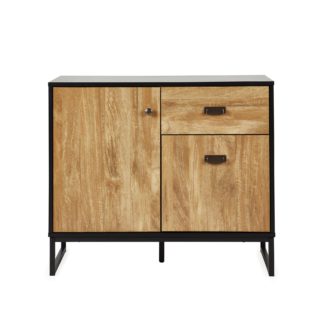 An Image of Greenwich Small Sideboard Black and Brown