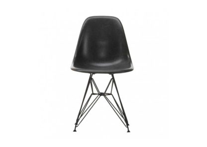 An Image of Vitra Eames Fibreglass Chair DSR Eames Sea Foam Green 30 Basic Dark Powder