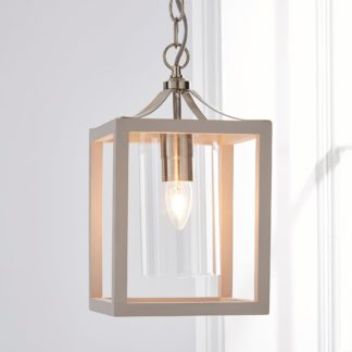 An Image of Tove Wooden 1 Light Pendant Ceiling Fitting Grey