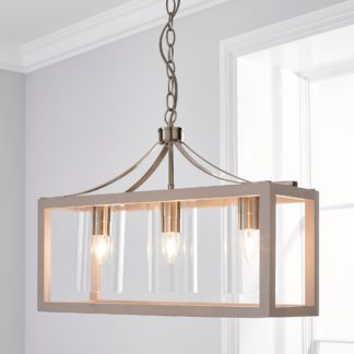 An Image of Tove Wooden 3 Light Ceiling Fitting Grey