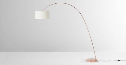 An Image of Frances Arc Arc Overreach Floor Lamp, Copper