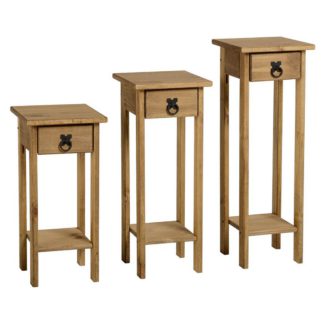 An Image of Corona Pine Set of 3 Plant Stands Natural