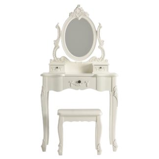 An Image of Toulouse Ivory Dressing Table Set White