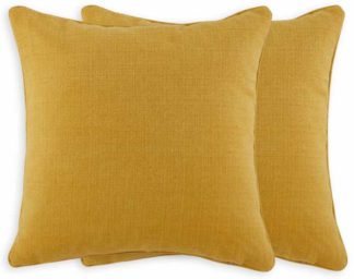 An Image of Marzia Set of 2 Cushions 44x44cm, Dark Mustard