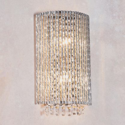 An Image of Endon Galina Crystal Wall Light Chrome Chrome