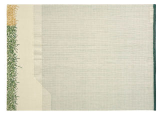 An Image of Gandia Blasco Backstitch Calm Rug in Green 170 x 240cm