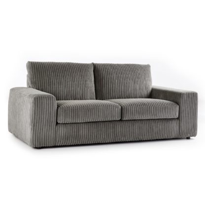 An Image of Champ Fabric 3 Seater Sofa Cream