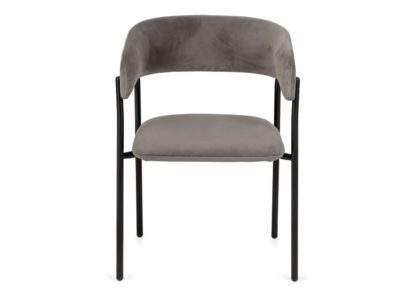 144d345273b25a978e6038697e54cc659e9a00dfca1019034b5744e7ec324081.jpg An Image of Heal's Neo Velvet Chair Indigo Blue Black Leg