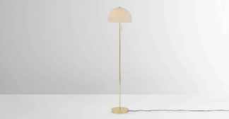 An Image of Collet Dome Floor Lamp, Brass & Opal Glass