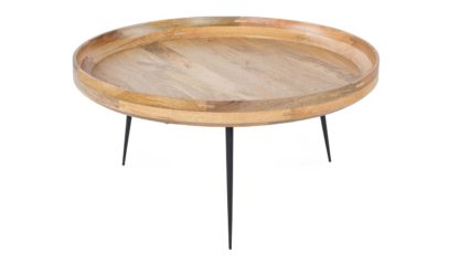 An Image of Mater Bowl Table Extra Large Black Stained Mango wood