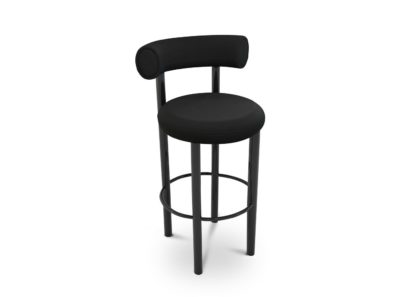 An Image of Tom Dixon Fat Bar Stool Royal Nubuck