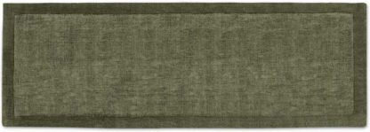 An Image of Jago Border Runner, 70 x 200cm, Moss Green