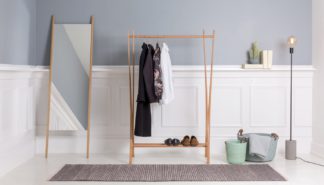 An Image of Tra-Ra Natural Beech Clothes Rail