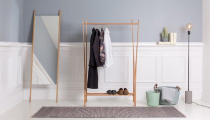 An Image of Tra-Ra Natural Beech Clothes Rail