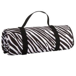 An Image of Madagascar Waterproof Picnic Rug Black and White