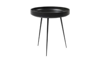 An Image of Mater Bowl Table Medium Black Stained Mango Wood