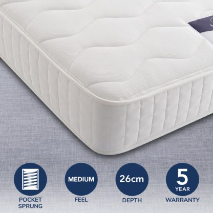 An Image of Silentnight 1000 Pocket Mattress White