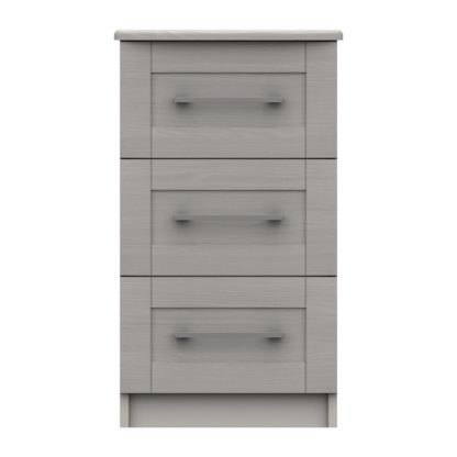 An Image of Ethan Light Grey 2 Drawer Bedside Grey