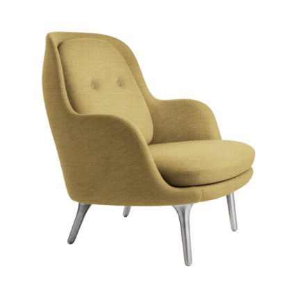 An Image of Fritz Hansen Fri Lounge Chair Christianhavn Yellow