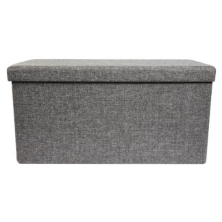 An Image of Foldable Grey Ottoman Grey