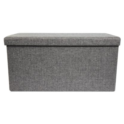 19fbc40847ae59fe6950fde2b393f1b7af750ce5060c5c4d6a475b392fd9d4e9-1.jpg An Image of Foldable Grey Ottoman Grey