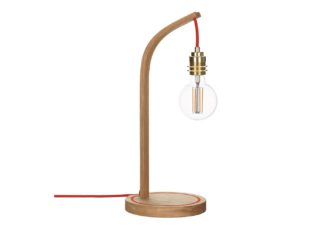 An Image of Mooring Table Lamp Oak Red Flex