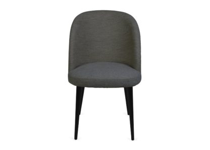 An Image of Heal's Austen Dining Chair Boucle Green Black Leg