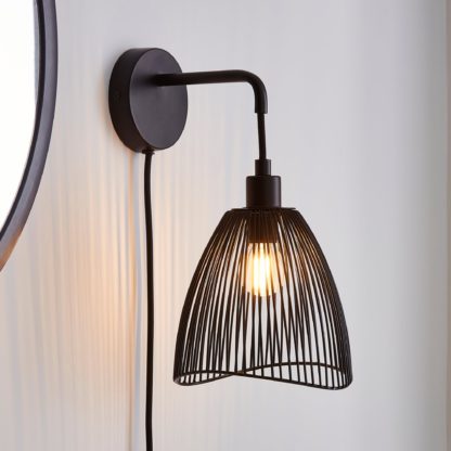 An Image of Elements Jaula Wall Light Black Black