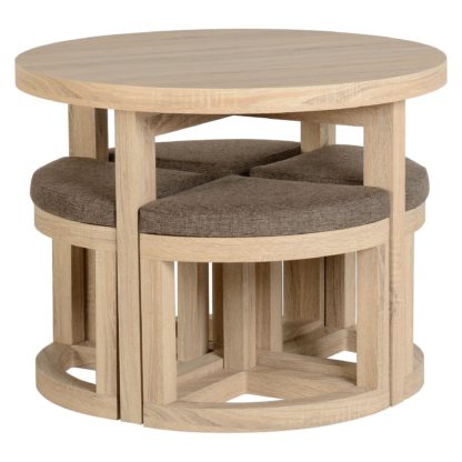 An Image of Cambourne Stowaway Dining Set Natural