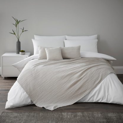 An Image of Ragen 100% Cotton Throw Light Grey