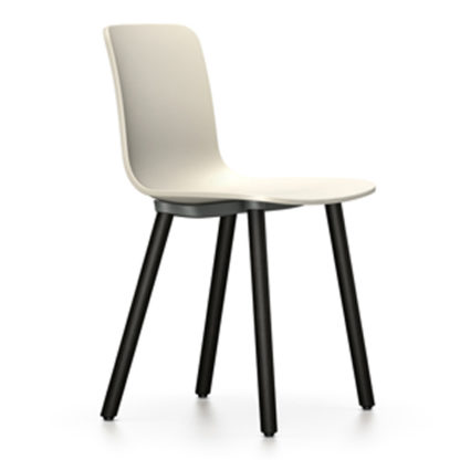 An Image of Vitra Hal Wood Chair 01 Dark Light Oak Legs