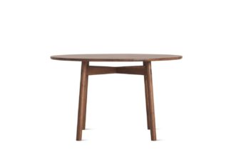 An Image of Case Kigumi Round Table Walnut