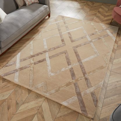 An Image of Trellis Rug Grey