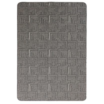 An Image of Skyline Pinnacle Washable Runner Charcoal and White