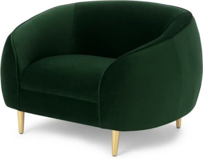 1d6ee696862252799ddc200a212ec1fb898673e641d1ef97173e7e4cbf2108c0.jpg An Image of Trudy Armchair, Pine Green Velvet