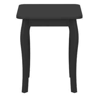 An Image of Baroque Dressing Table Stool Black